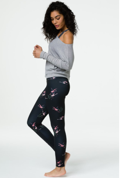 Image Title Onzie High Rise Legging - Pink Flamingo